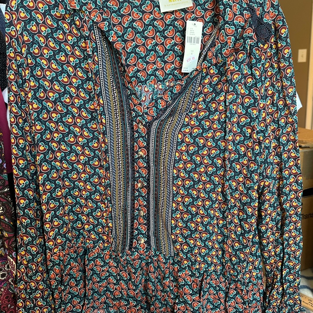 Floral print blouse by Anthropologie